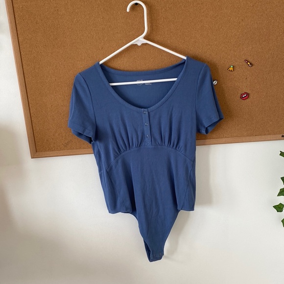aerie Tops - Blue Aerie Bodysuit